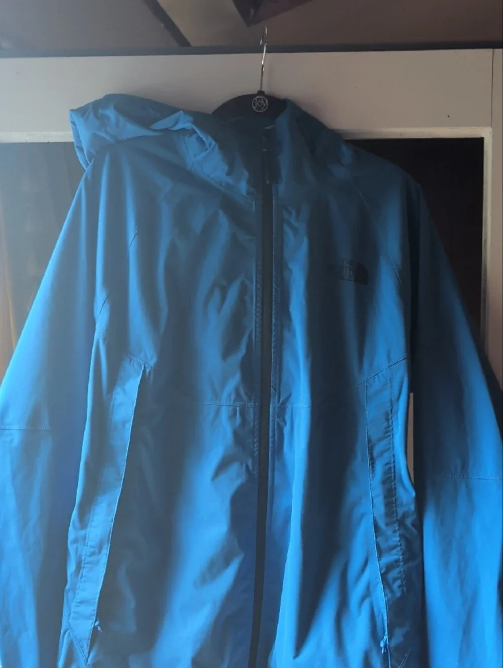 The North Face Men’s Bright Blue Rain Jacket with Logo